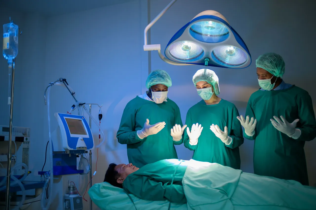 green dress during operation