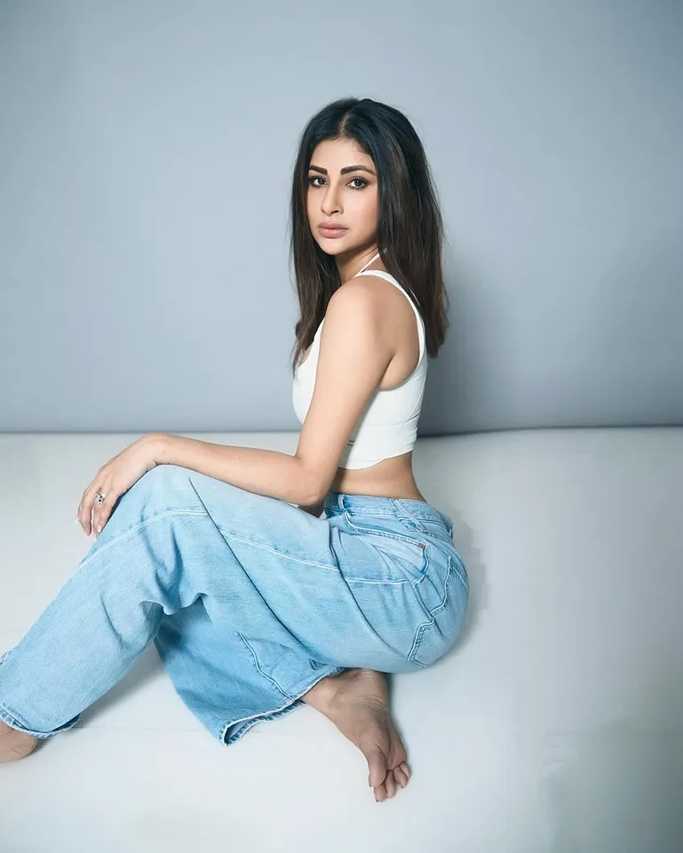 Mouni Roy stunning shoot in white and blue