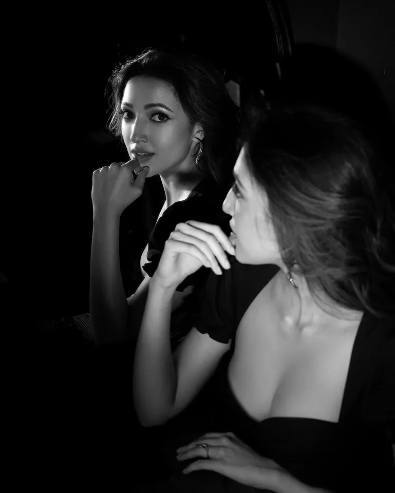 neha stunning  photo shoot in black dress