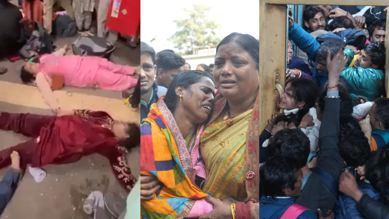 Delhi stampede photos 