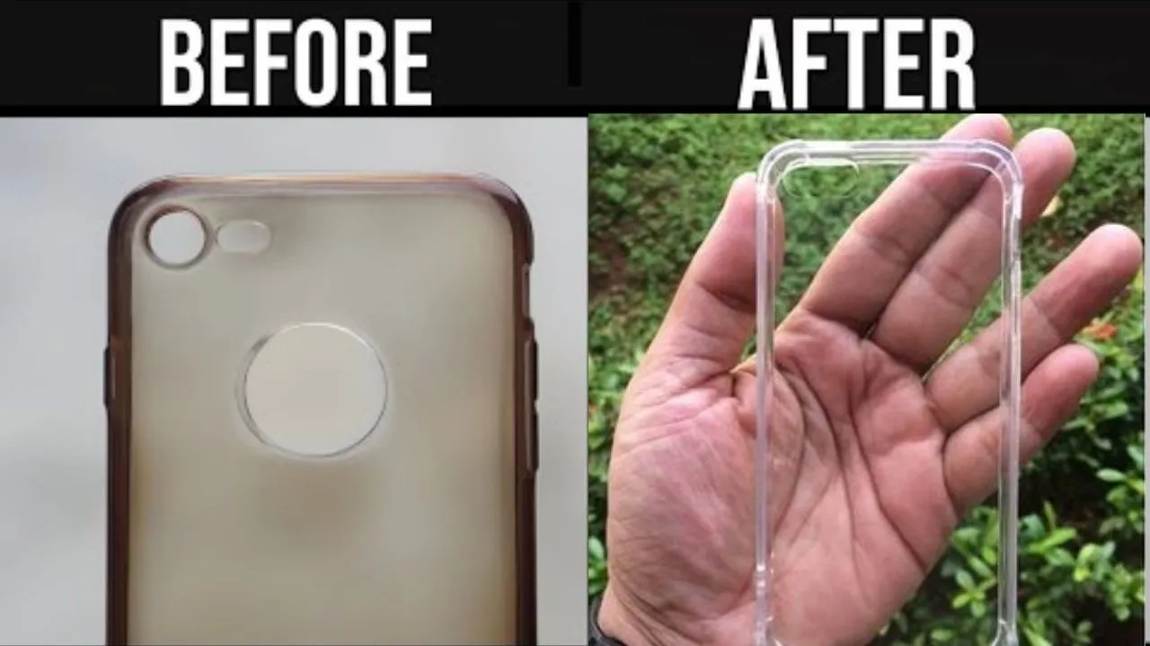 smartphone Case Turned Yellow Clean and Clear tips