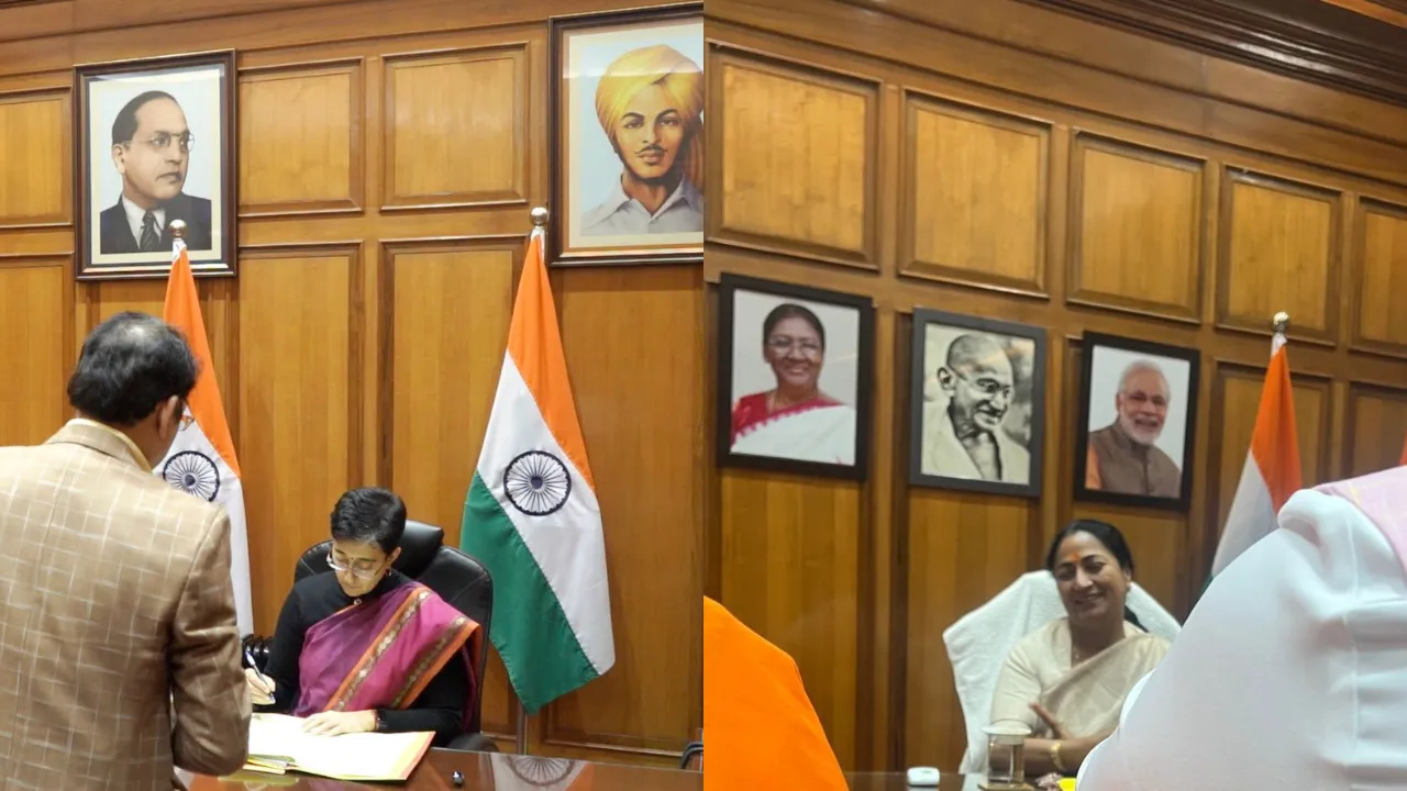 aap vs bjp photos