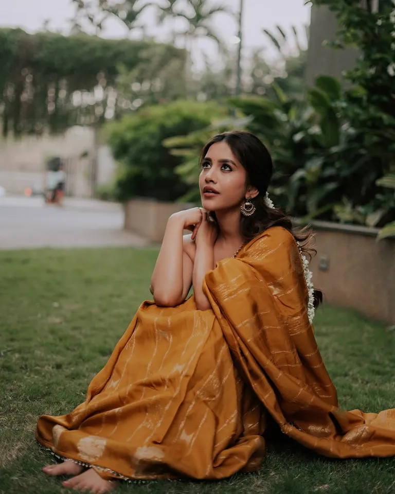nabha natesh stunning saree looks