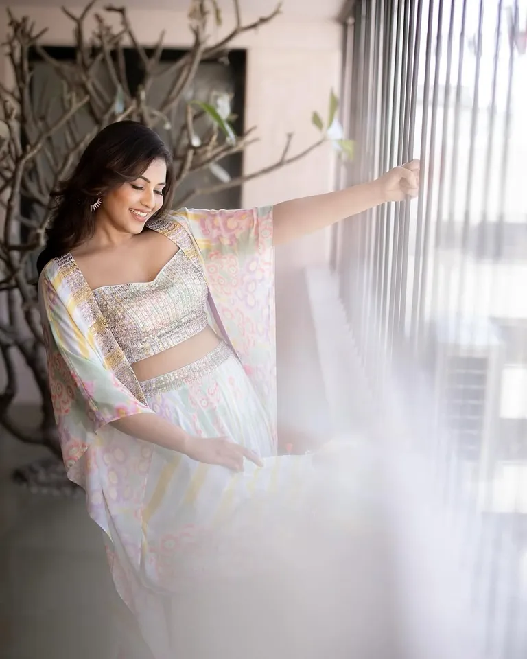 anjali stunning in multicolor lehenga