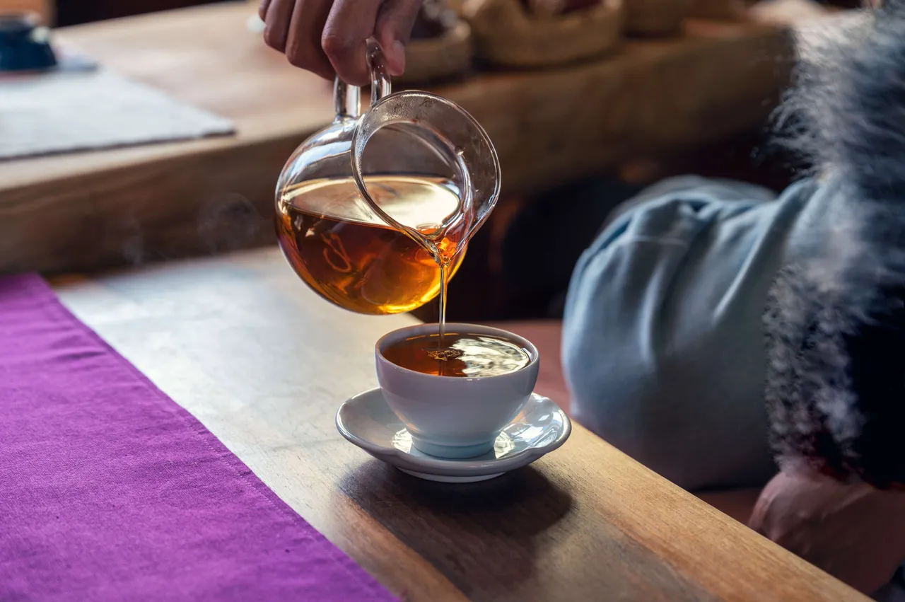 tea with water