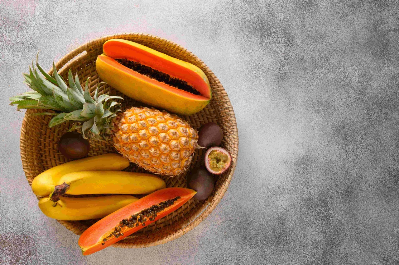 Papaya and banana