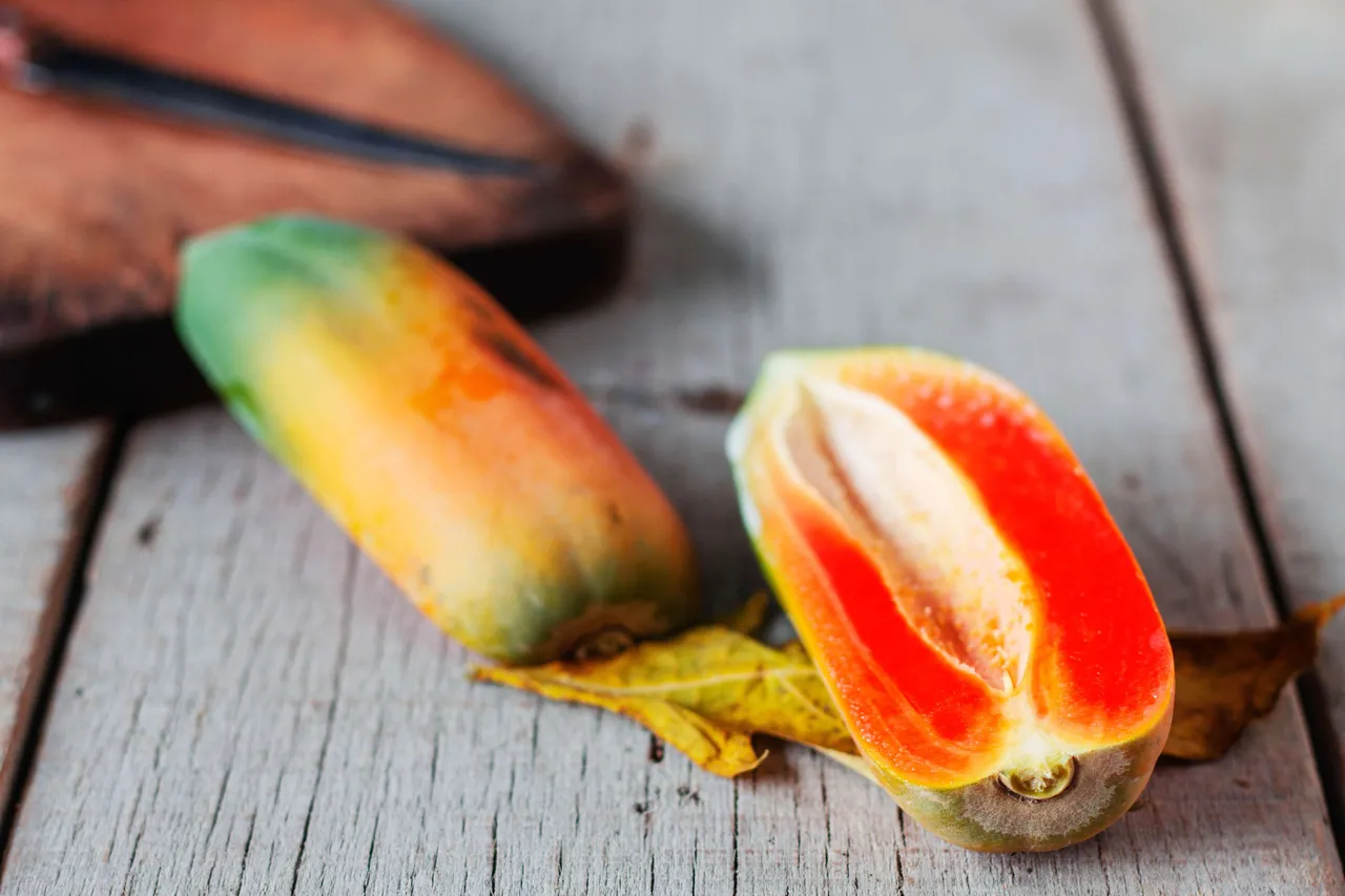 Papaya and banana