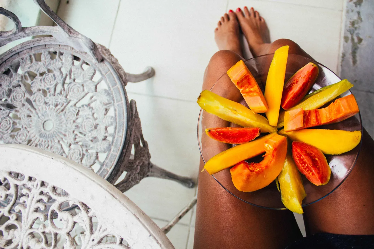Papaya and banana
