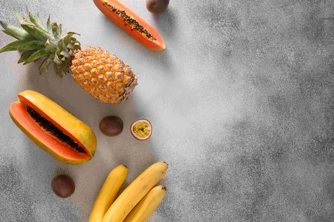 Papaya and banana