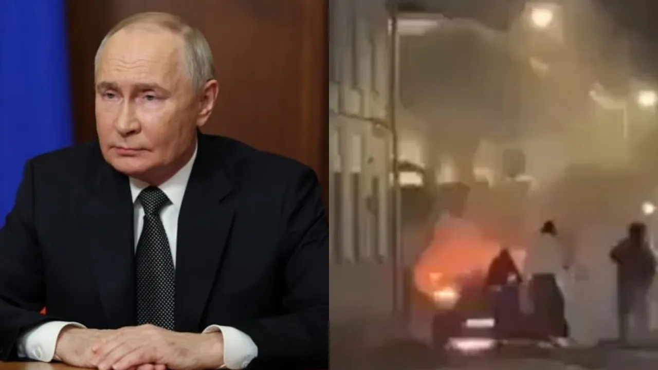 Putin’s luxary car engulfed in flames
