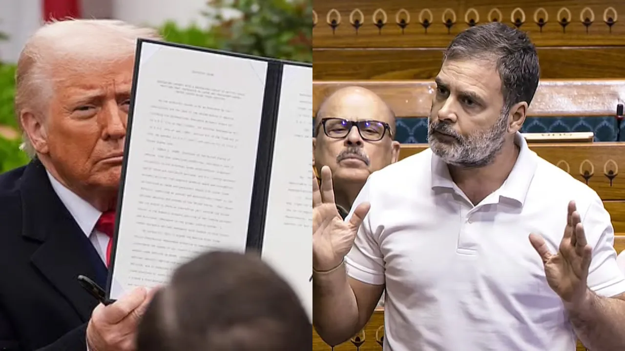 Rahul Gandhi Criticises Trump's Tariffs