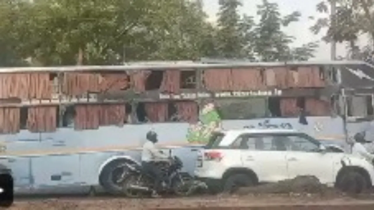 TSRTC bus overturning accident 
