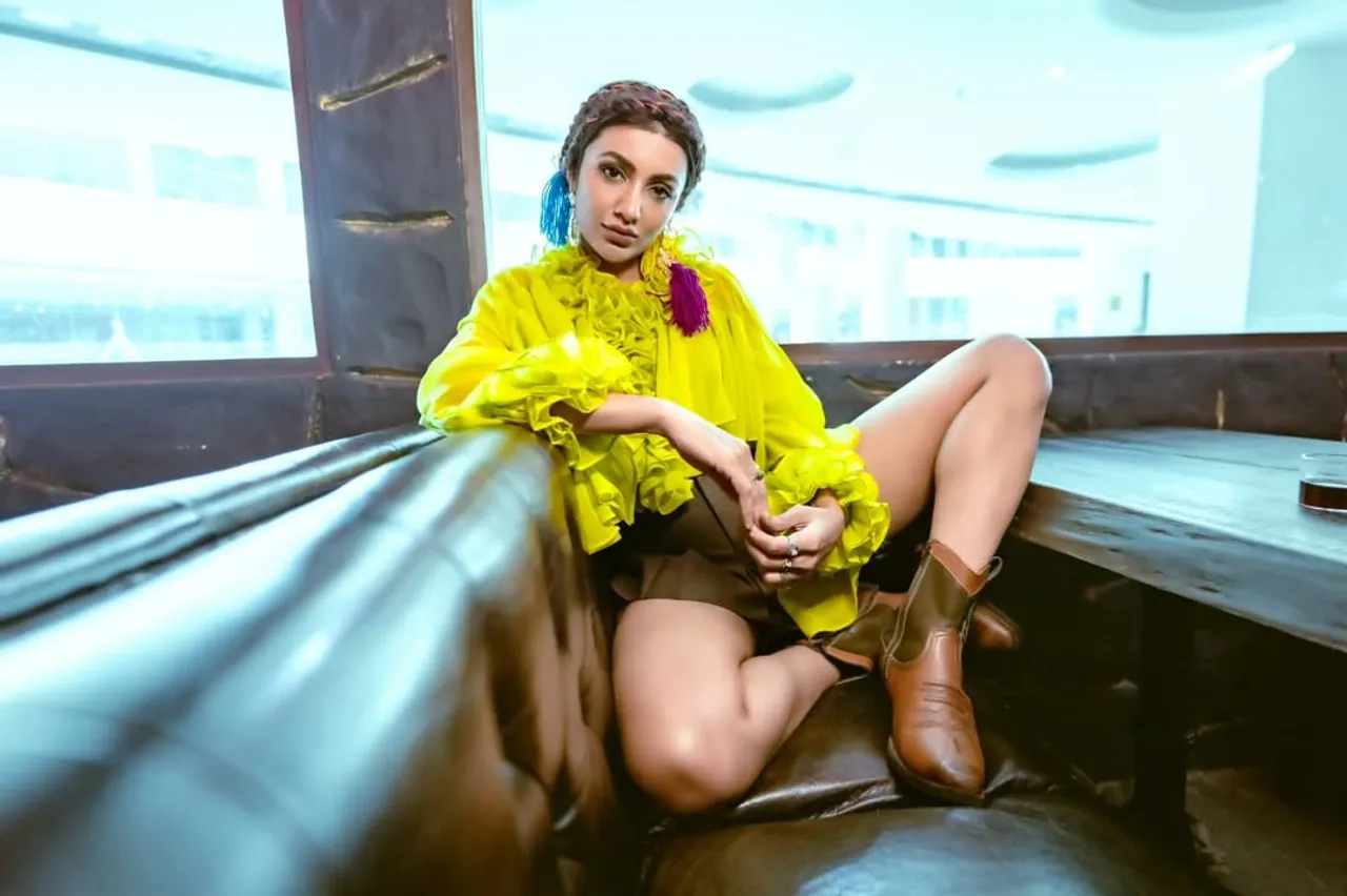 Tejaswi Madivada in yellow photos