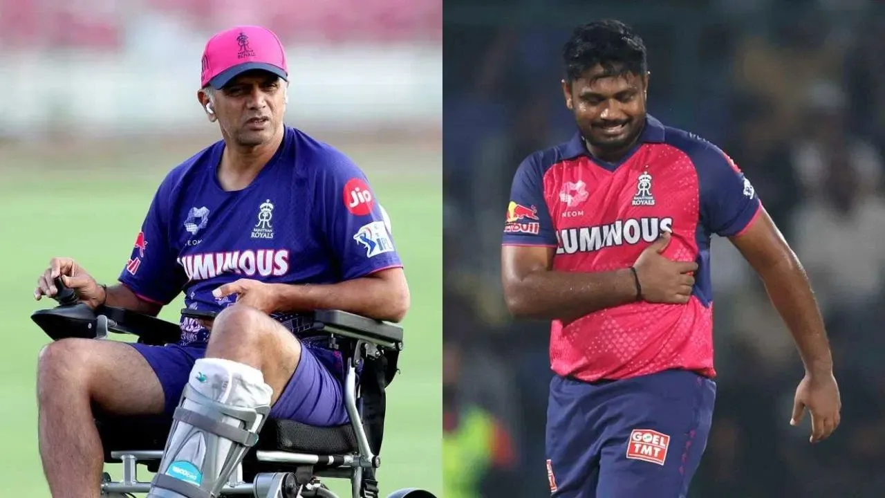 Sanju Samson ignores Rahul Dravid team meeting in dc vs rr super over match