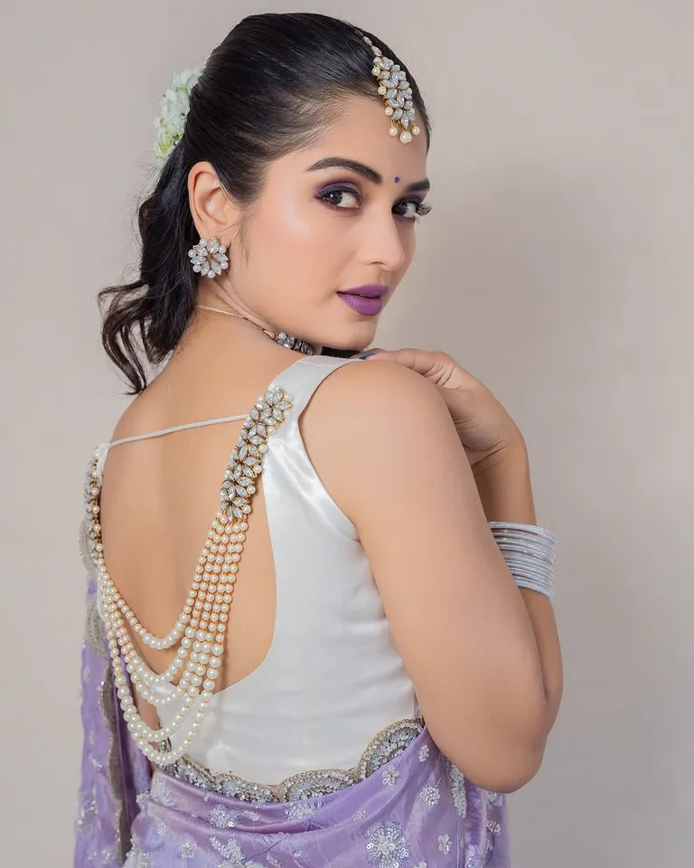 Priyanka in purple lehenga