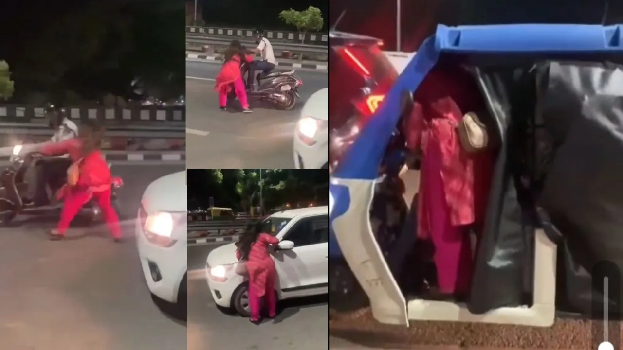 Drunk Woman Spotted Causing Disturbance On Haridwar Highway
