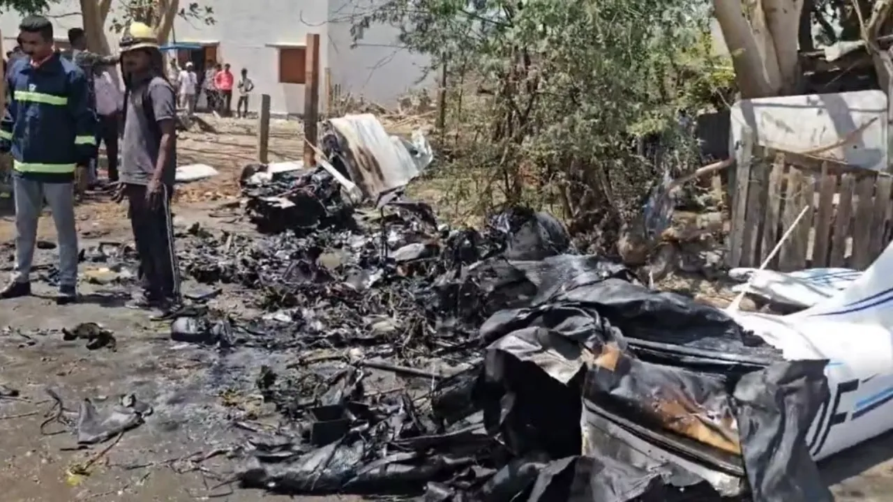 Plane Crashes in Amreli