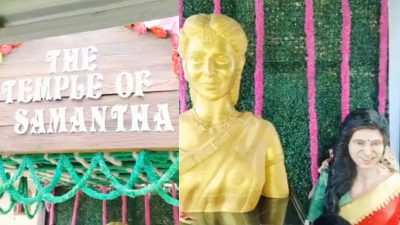 fan built temple for Samantha