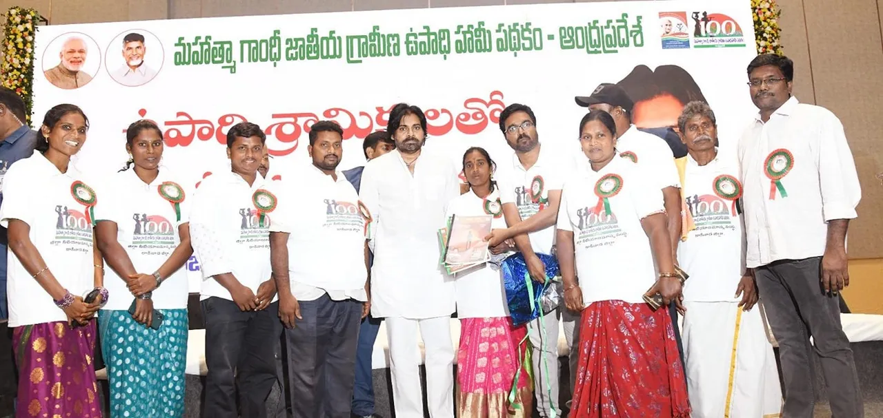 కార్మికులతో కలిసి పవన్ మేడే వేడుకలు-PHOTOS