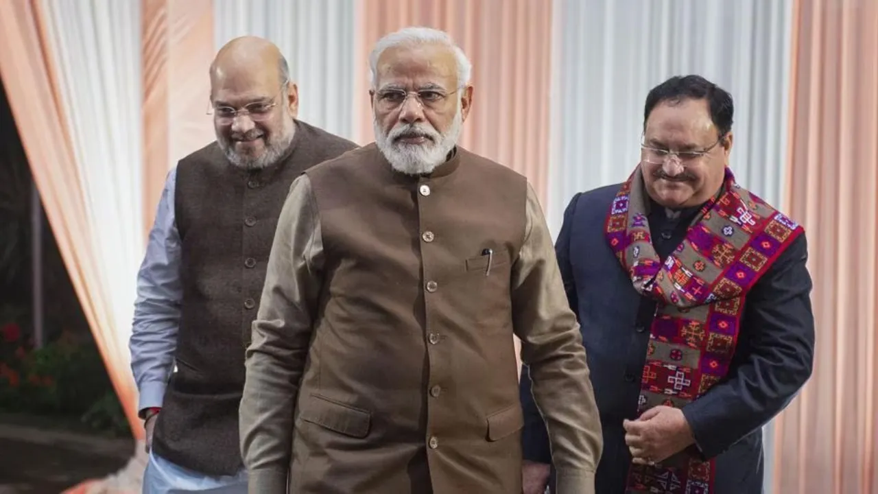 Modi, Amit Shah and JP Nadda