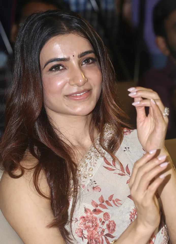 Samantha at Subham Success Meet: 'శుభం' సక్సెస్ ఎంజాయ్ చేస్తున్న సమంత.. చీర లుక్‌ అదిరింది! (ఫోటోలు)