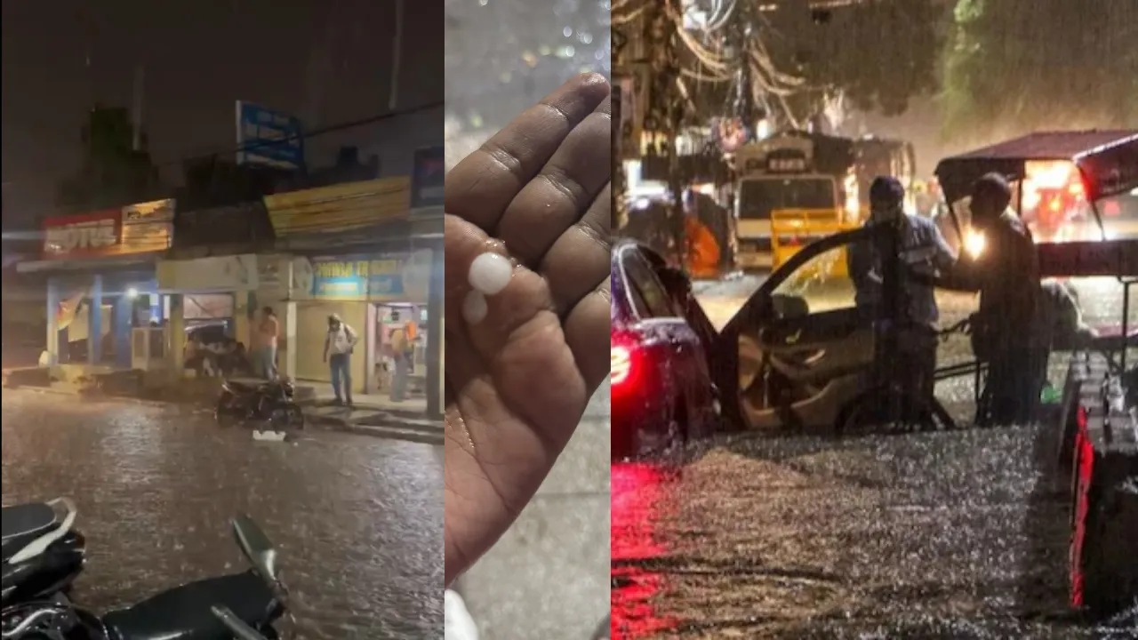 heavy rain in delhi