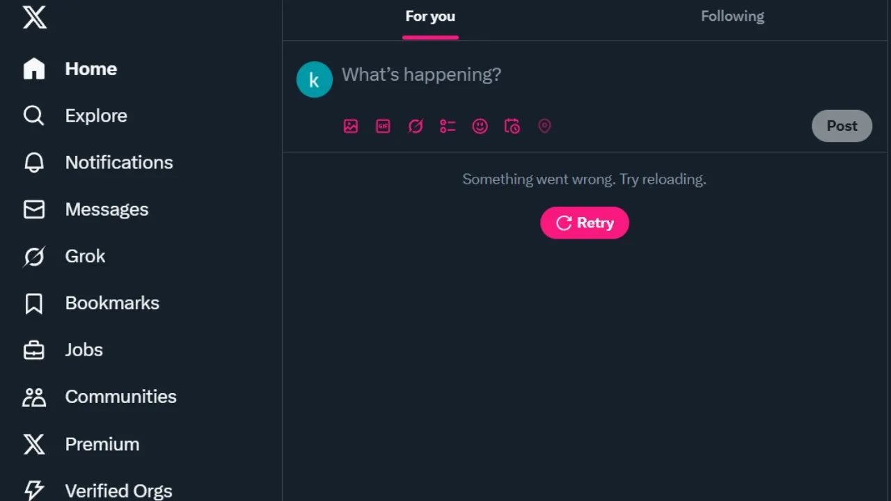 Twitter server down