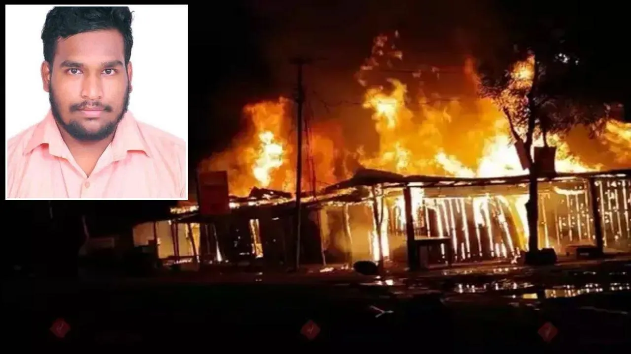hyderabad jagadgiri gutta fire accident one man died
