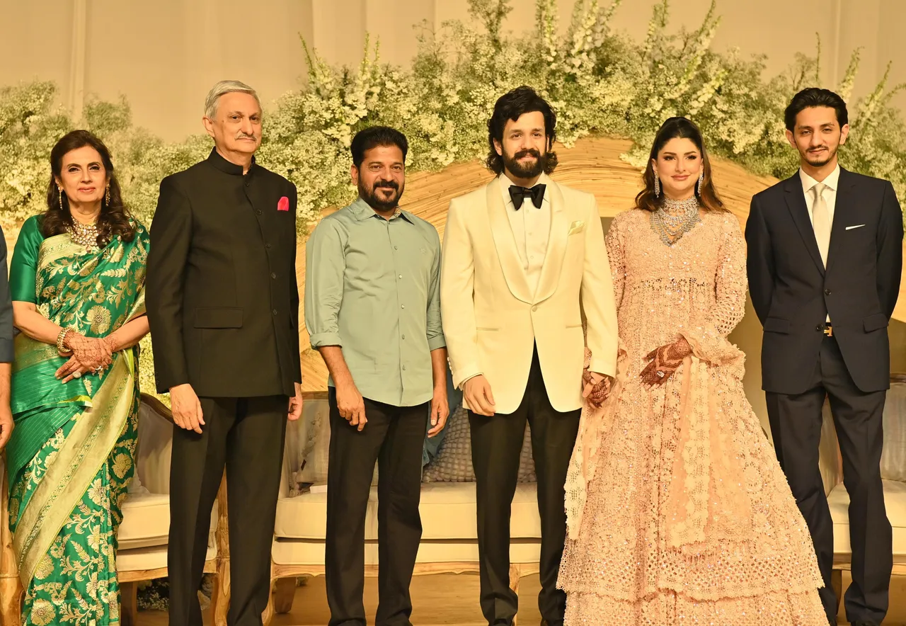 CM REVANTH REDDY ATTEND TODAY akhil zainab Reception 5