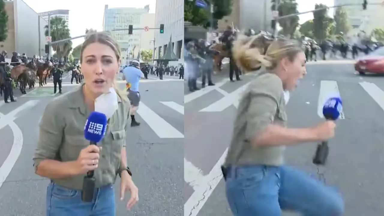 Australian Reporter Shot At While Covering Los Angeles Protests