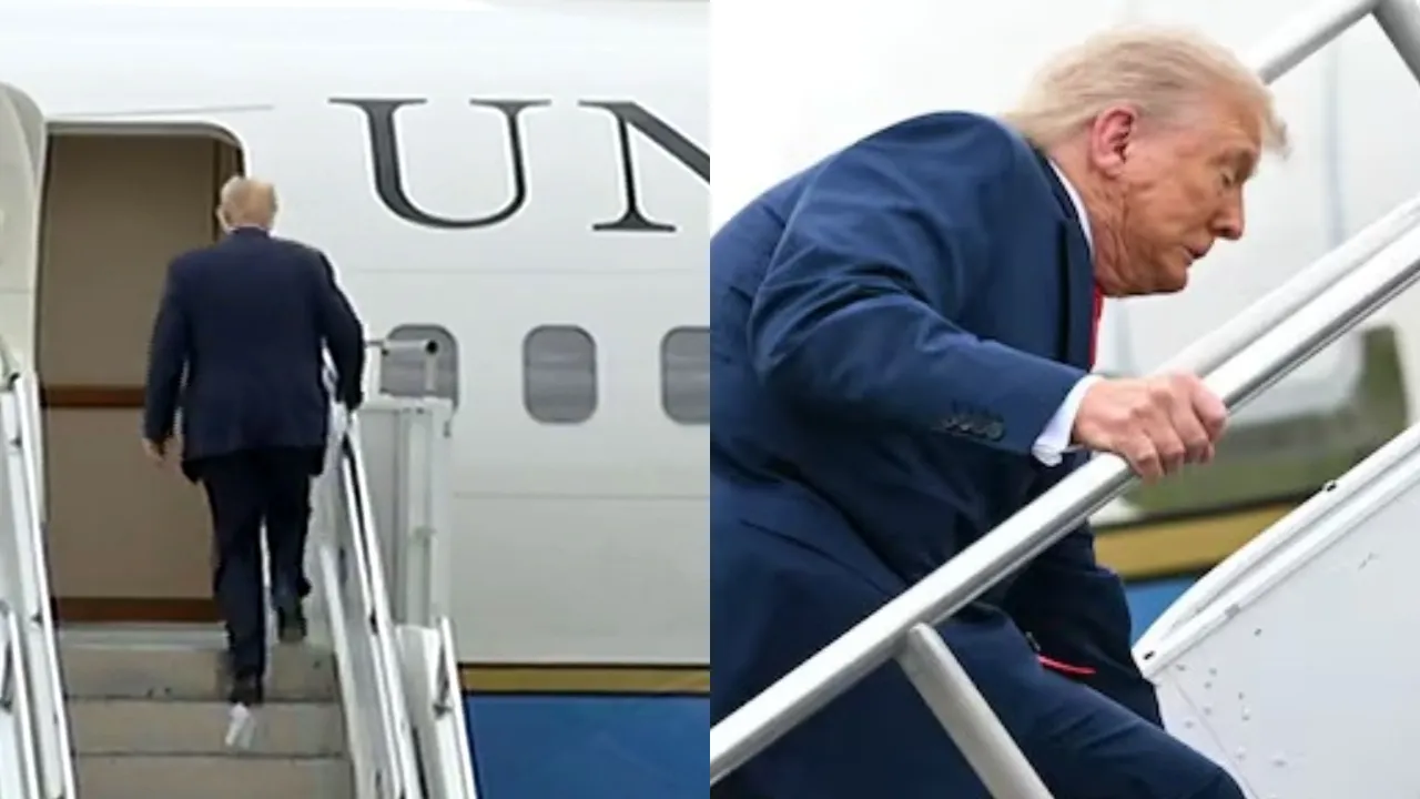 Trump's Tumble On Air Force One Leaves Internet In Stitches