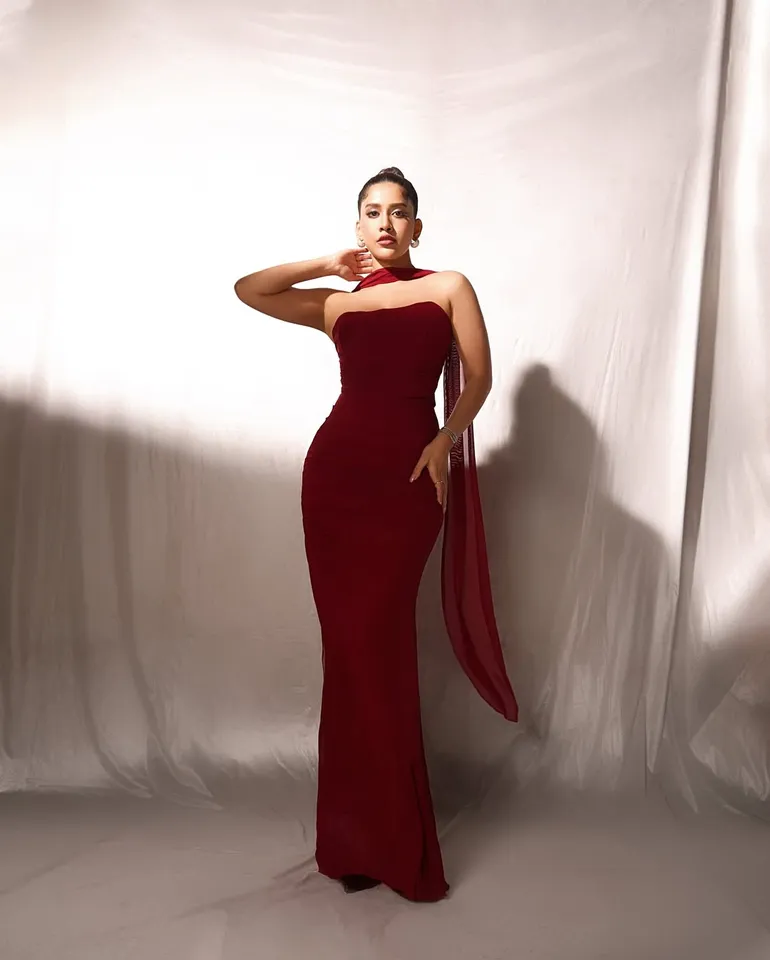 Nabha Natesh in red dress third pic
