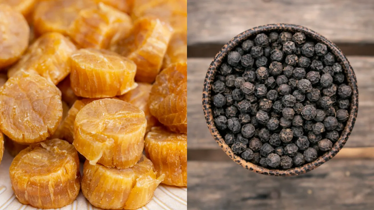 Black pepper and jaggery