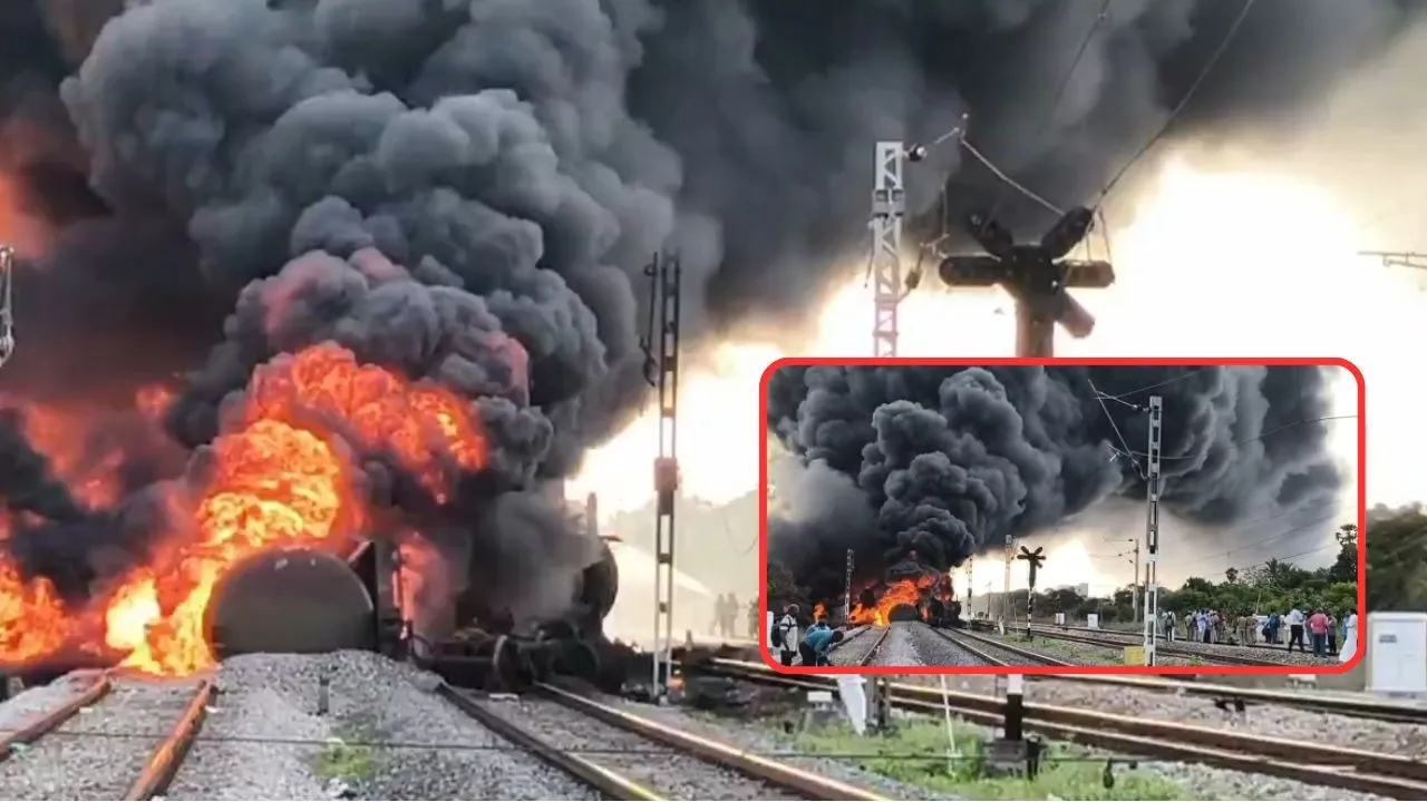 chennai Goods Train Fire Accident
