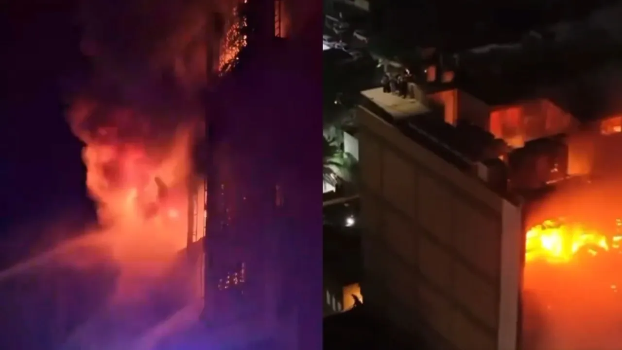 fire accident in iraq shopping mall