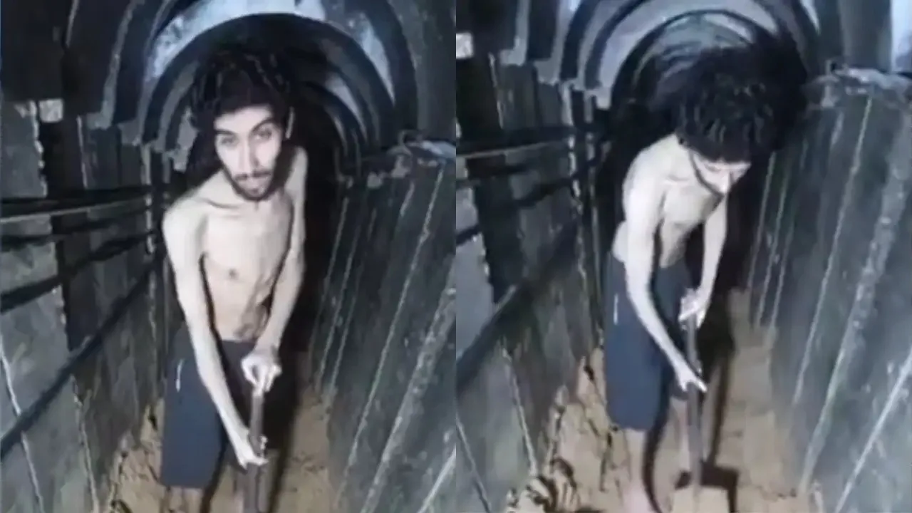 Israeli Hostage Breaks Down Inside Hamas Tunnel