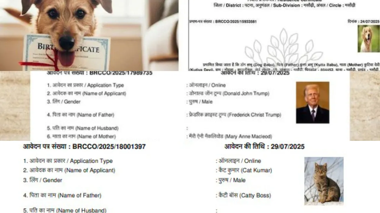 bihar fake residence application