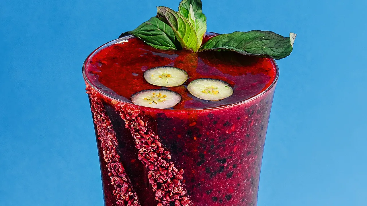 beetroot and chia seed juice