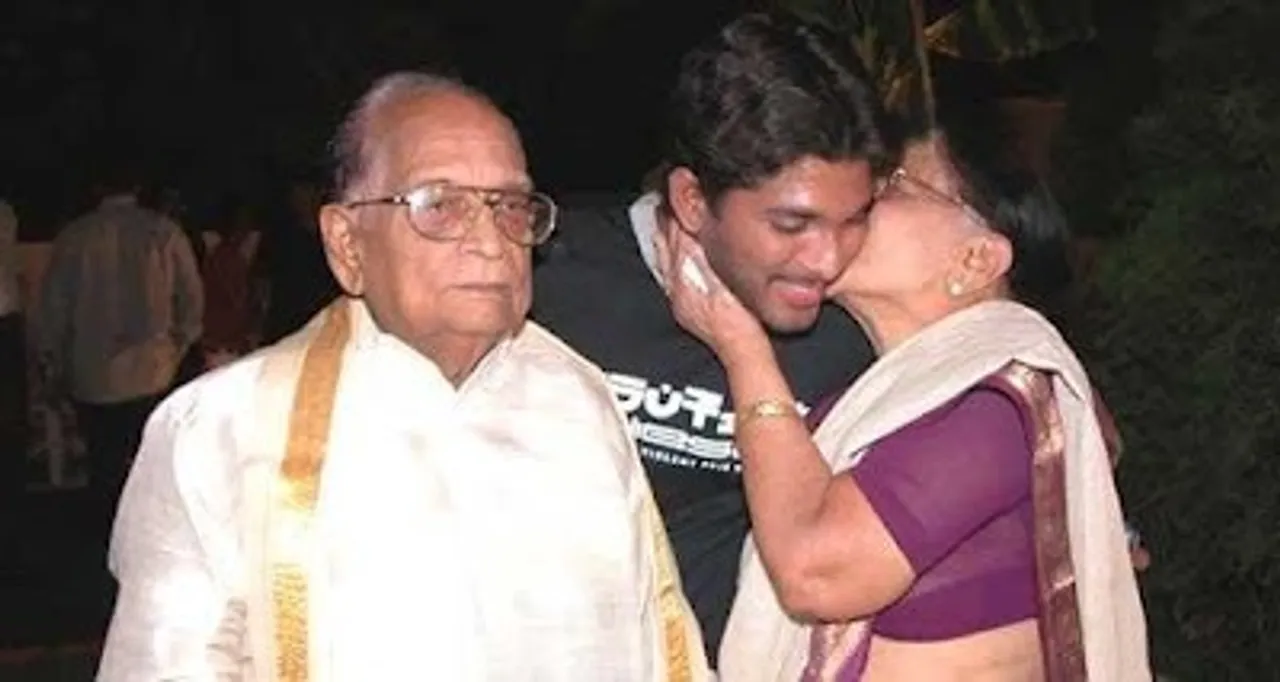 Allu Arjun with his grandmother