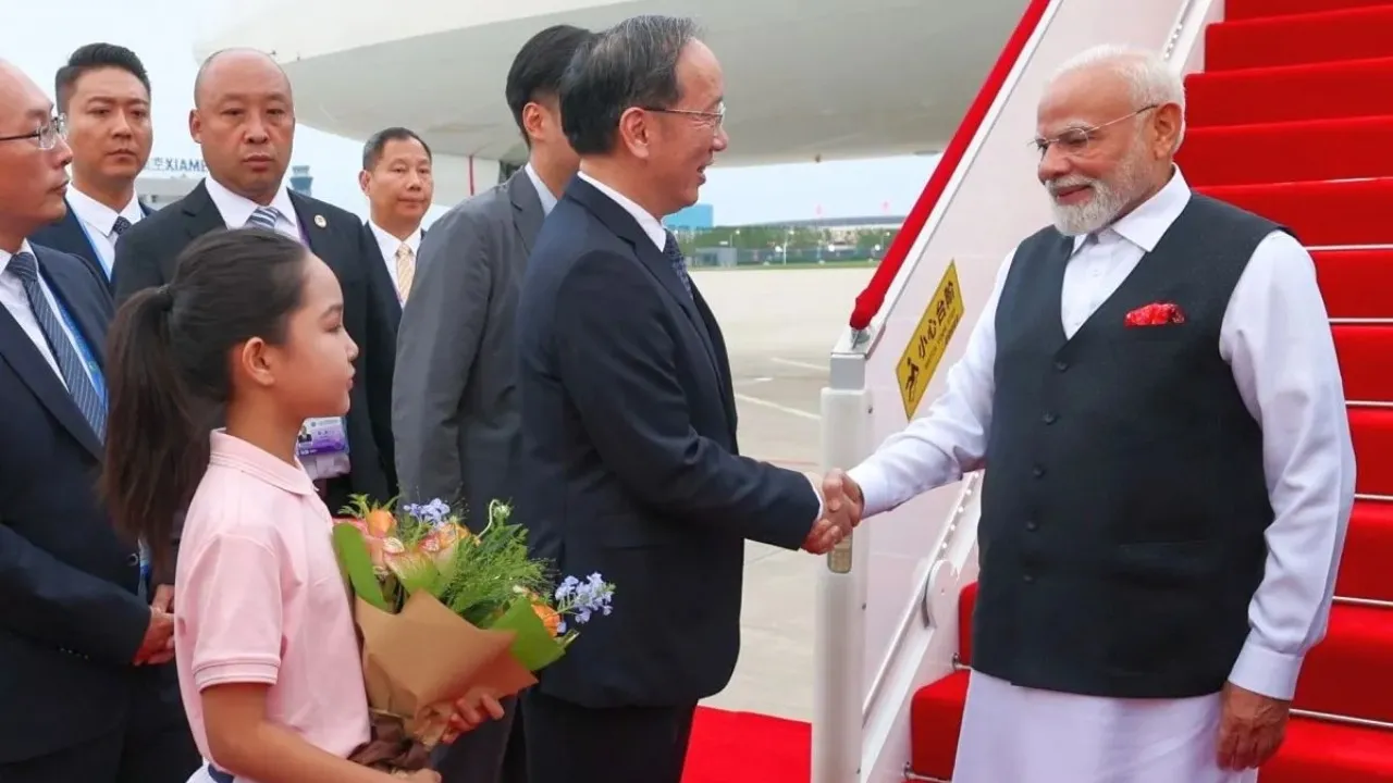 PM Modi lands in China after gap of 7 years