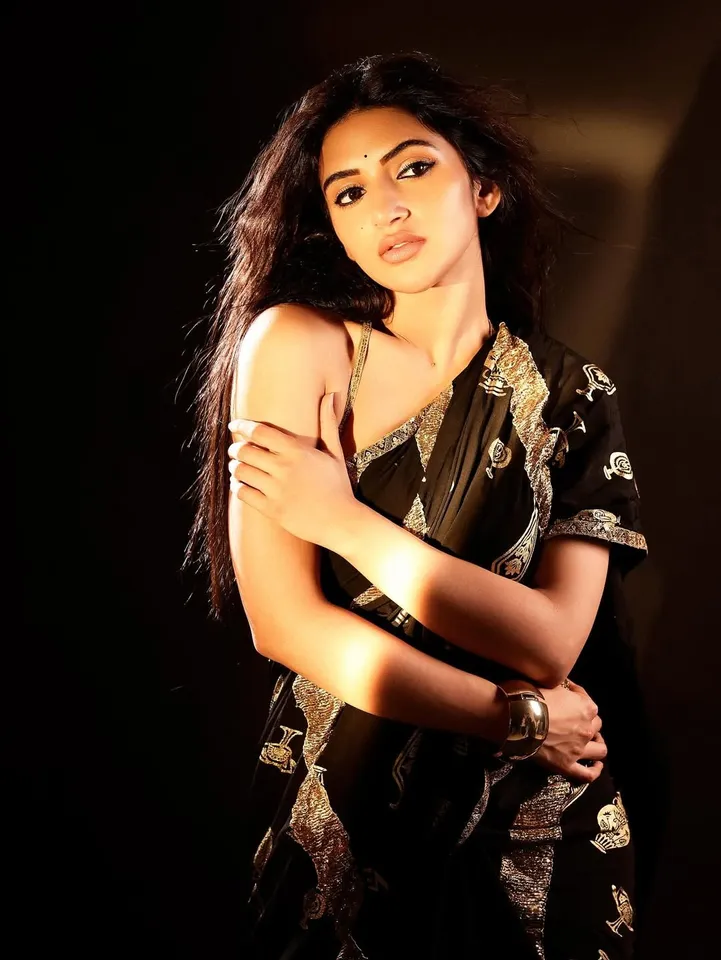 Sreeleela black saree pic one