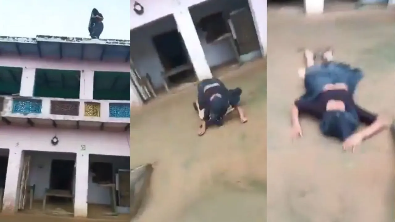 Woman Jumps Off Roof