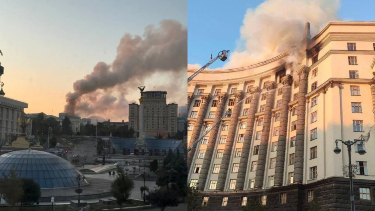 Kyiv, triggering a fire at Ukraine’