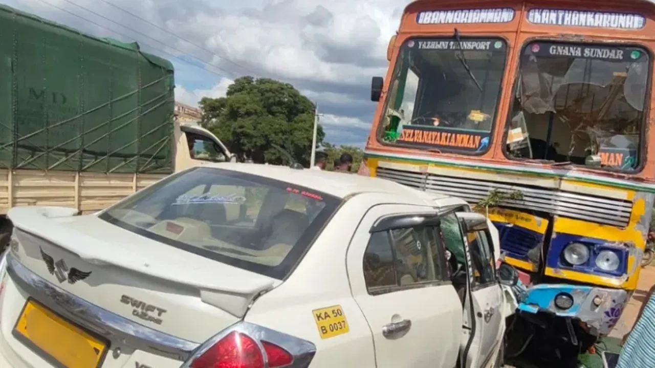 Chamarajanagar Road Accident Three children killed