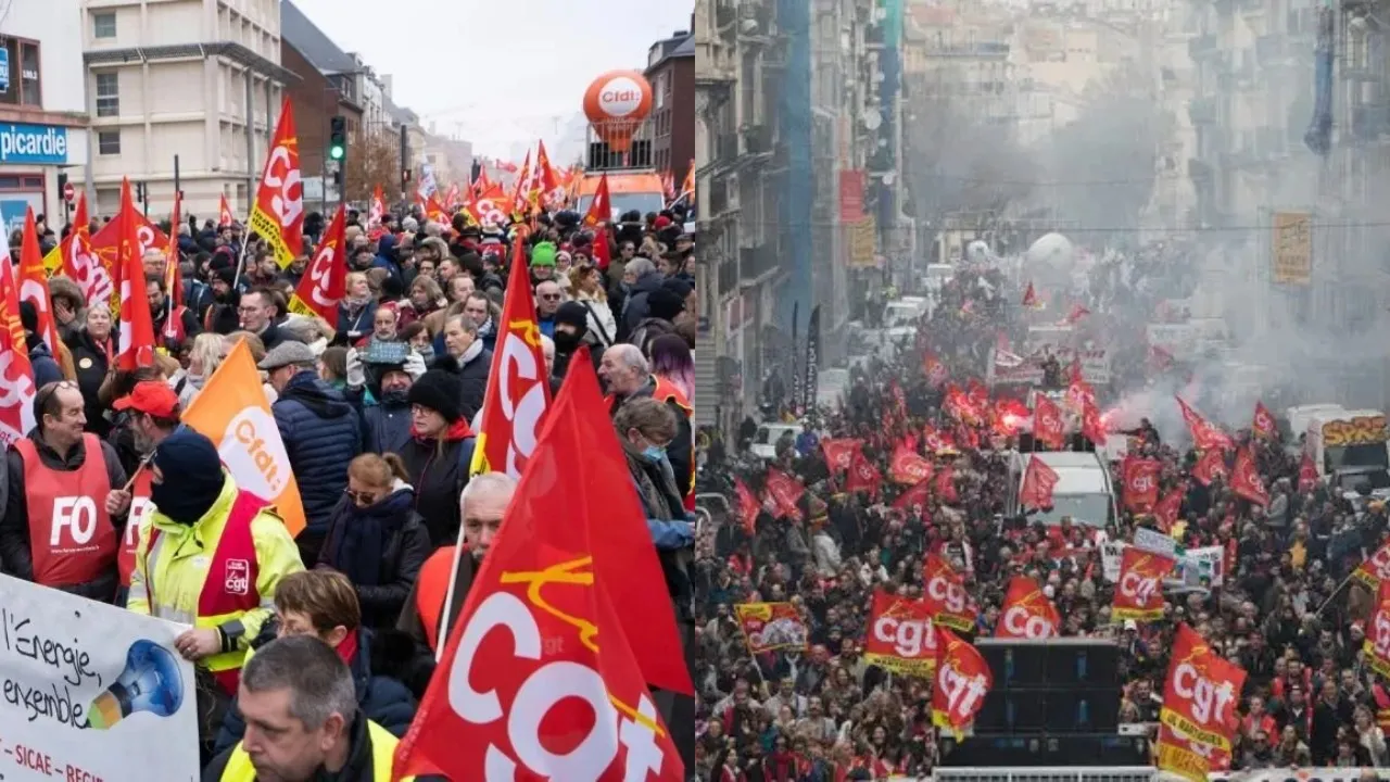 protest in France