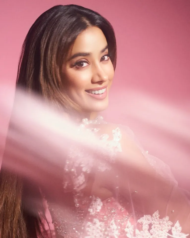 Janhvi Kapoor pink dress two