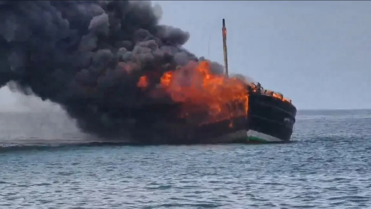 ship fire accident