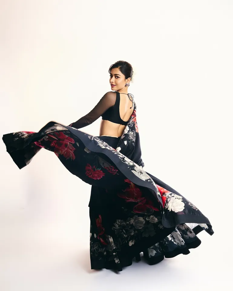 rashmika  in black pic three