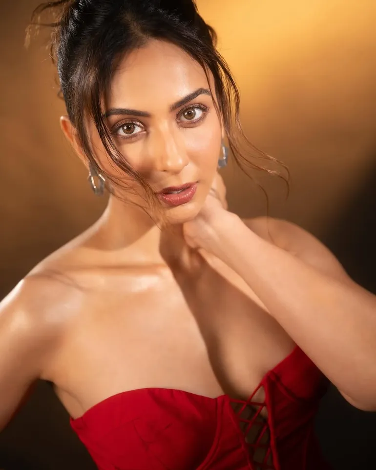 Rakul in red pic one