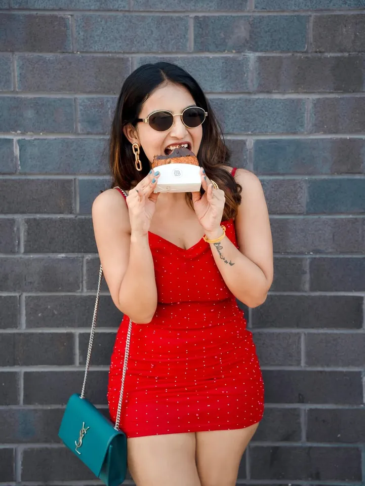 Ananya in red pic four